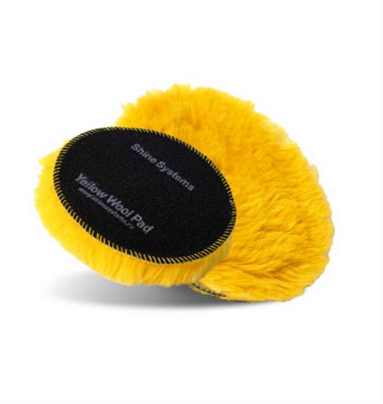 Shine Systems Yellow Wool Pad - полировальный круг из желтого меха, 155 мм SS266