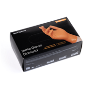 Shine Systems Nitrile Gloves Diamond - текстурированные ультрапрочные нитриловые перчатки, размер "L", цвет оранжевый 100 шт SS416