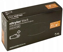 Диагностические нитриловые неопудренные текстурированные перчатки nitrylex PF (цвет черный) RD30104005